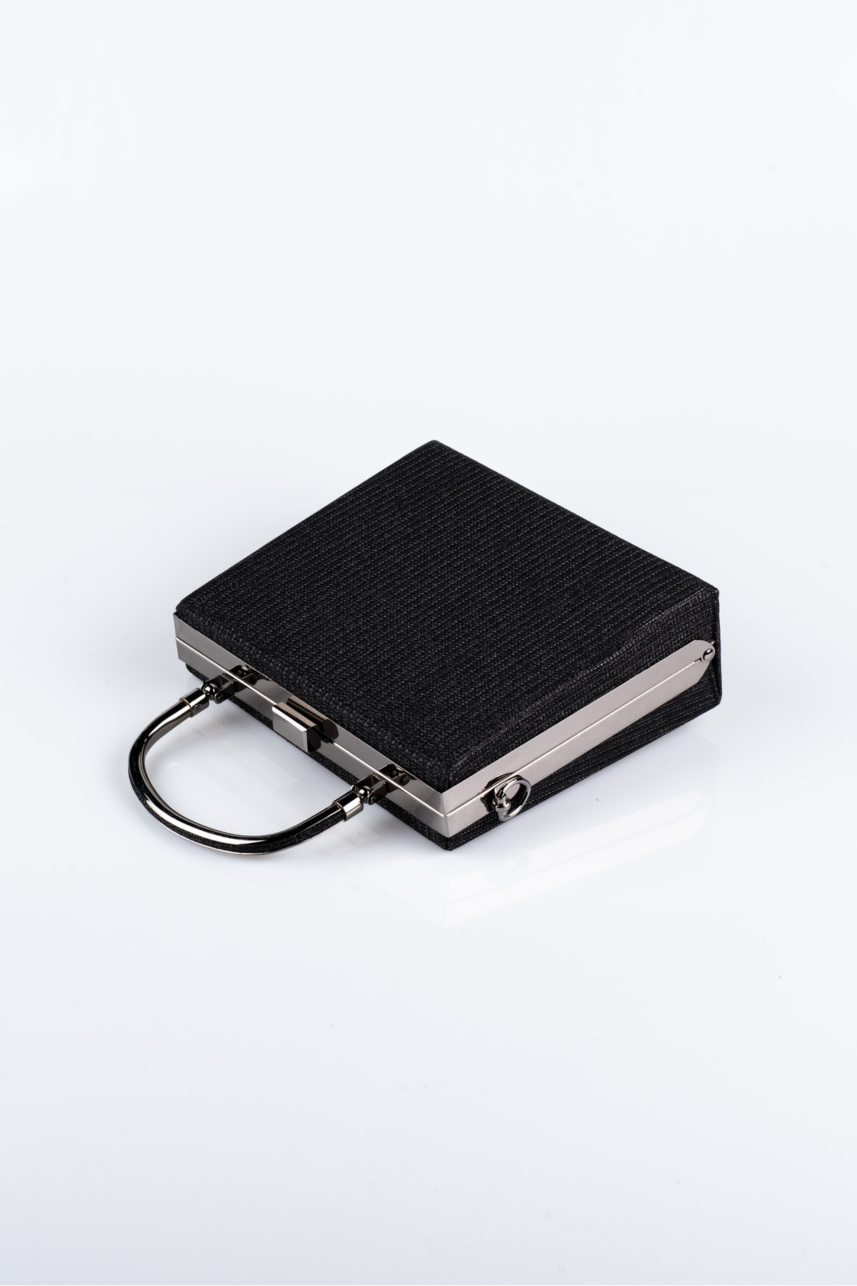 Siyah Cupra Simli Abiye Gece Çantası V294 3