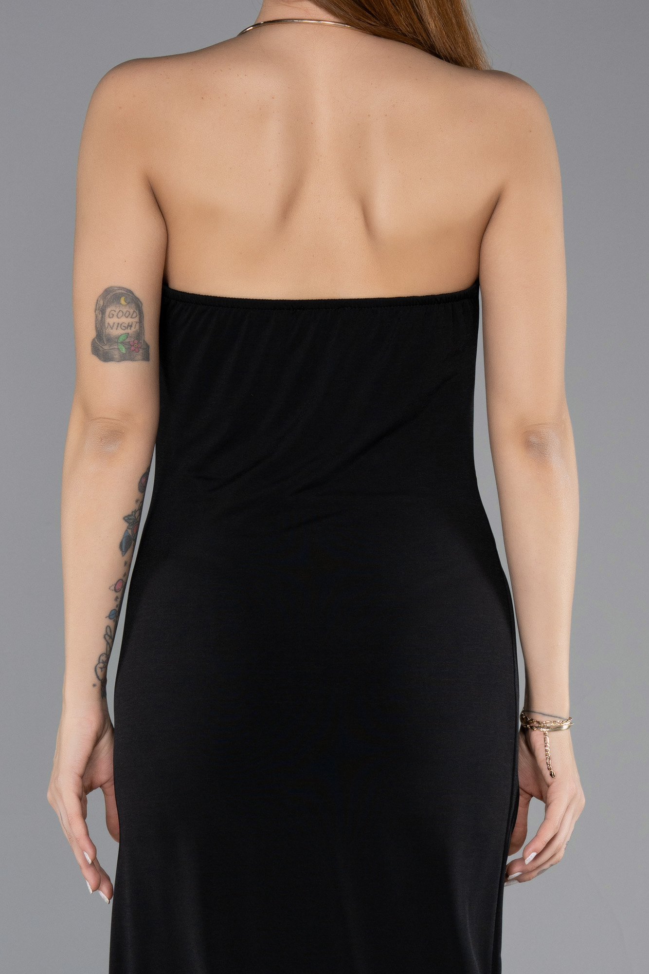 Göğüs Ve Bacak Dekolteli Midi Gece Elbisesi ABK2495 4